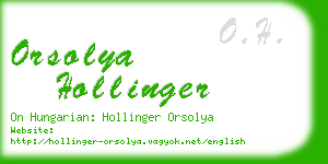 orsolya hollinger business card